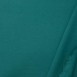 Stoff Waffel Jersey Baumwolle flaschengrün