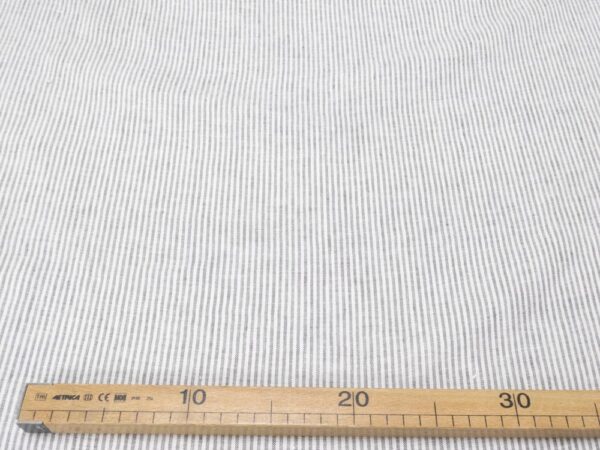 Stoff Leinen Streifen 2.5mm grau-weiss – Bild 4