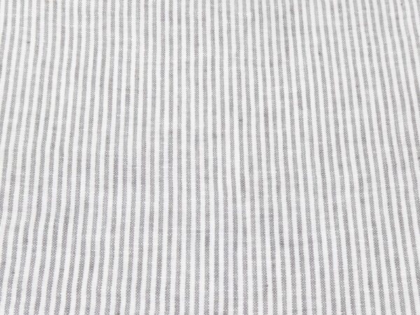 Stoff Leinen Streifen 2.5mm grau-weiss