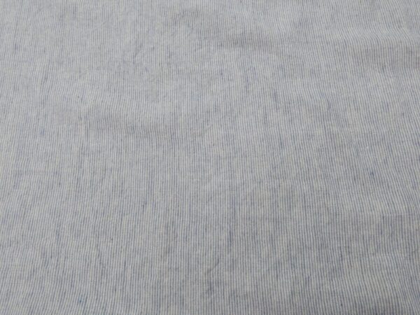 Stoff Leinen Streifen fein vintage natur-hellblau – Bild 2