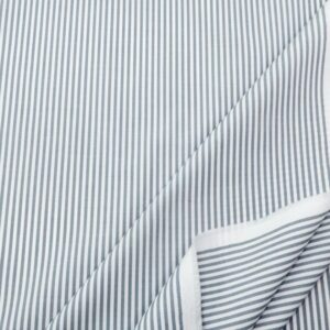 Stoff Baumwolle Streifen Slate weiss 2.5mm
