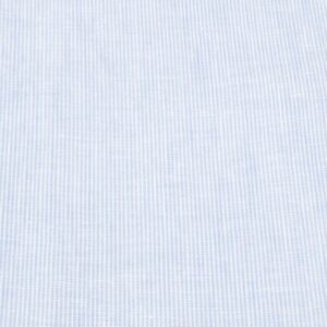 Stoff Leinen Streifen 1mm hellblau-weiss