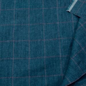 Stoff Edelleinen GrossKaro DEEPLAGOON rosa