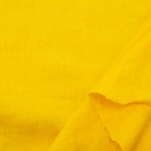 Stoff Leinen uni sonnengelb