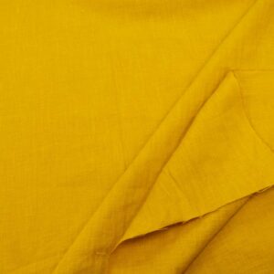 Stoff Leinen uni safran