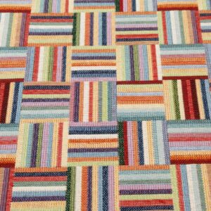 Stoff Gobelin 280 Geometric Quadrate multicolor