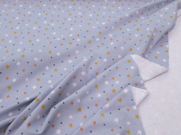 Stoff BW Jersey Sterne auf blaugrau – Bild 2