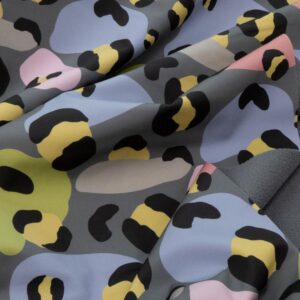 Stoff Softshell FUNKY LEO grau