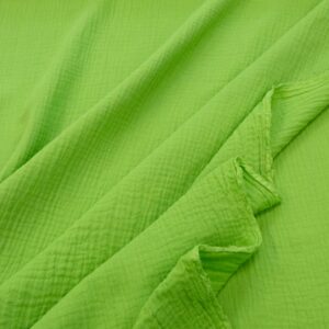 Stoff Double Gauze Green Flash