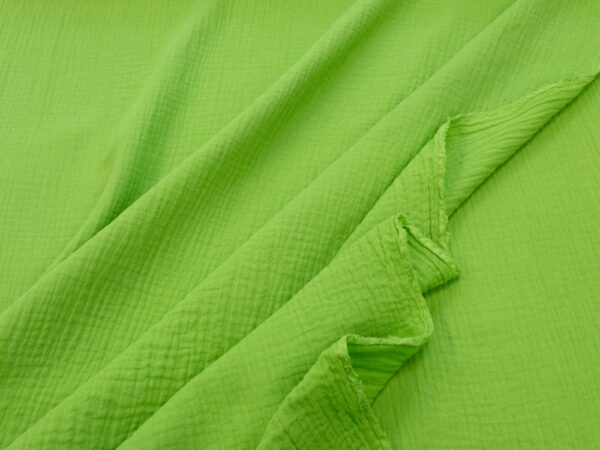 Stoff Double Gauze Green Flash