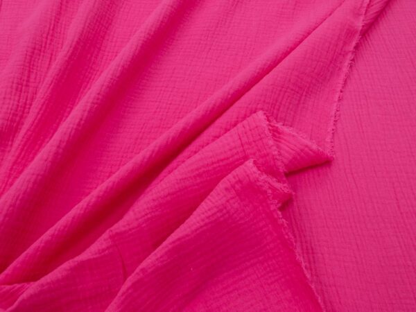 Stoff Double Gauze neonpink