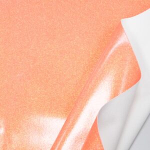 Stoff Glitzer Vinyl soft Koralle