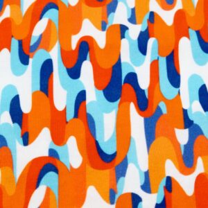 Stoff Jersey Sommerfeeling pur orange-türkis