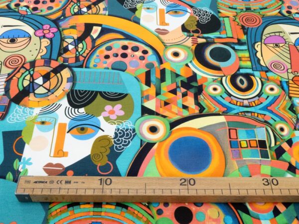 Stoff Jersey Kubismus on Fabric – Bild 4