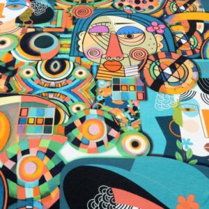 Stoff Jersey Kubismus on Fabric
