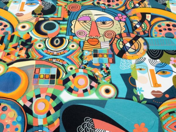 Stoff Jersey Kubismus on Fabric