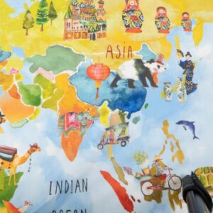 Stoff Deko Adventure rainbow - Rapport 97cm