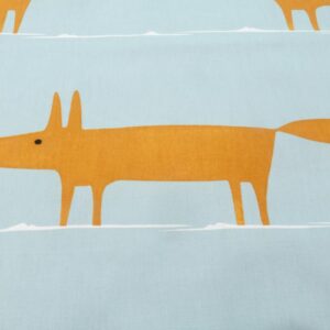 Stoff Deko Esala Melinki One Mr. Fox  oker Fix auf hellblau