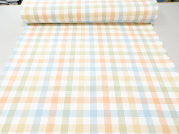 Stoff Deko Canvas Karos pastell meliert – Bild 3