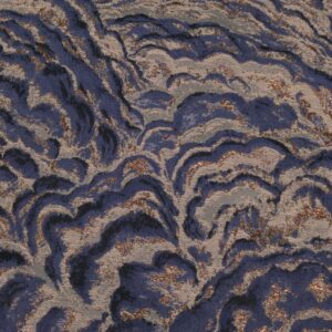 Stoff Jacquard Lumino midnight copper