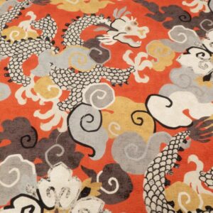 Stoff Deko Magic Dragon Lacuer red
