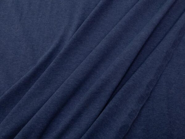 Stoff Vanessa Jersey melange Jeansblau