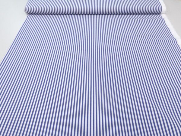 Stoff BW-Popeline Streifen dunkelblau-weiss – Bild 3