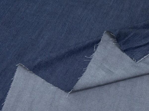 Stoff Sommerdenim Lyocell dunkelblau meliert – Bild 2