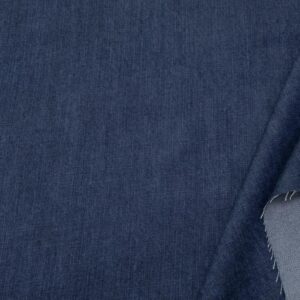 Stoff Sommerdenim Lyocell dunkelblau meliert