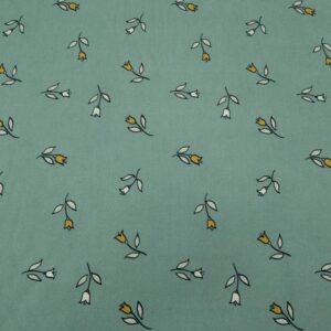 Stoff Viskose Blumen vintage Green Bay