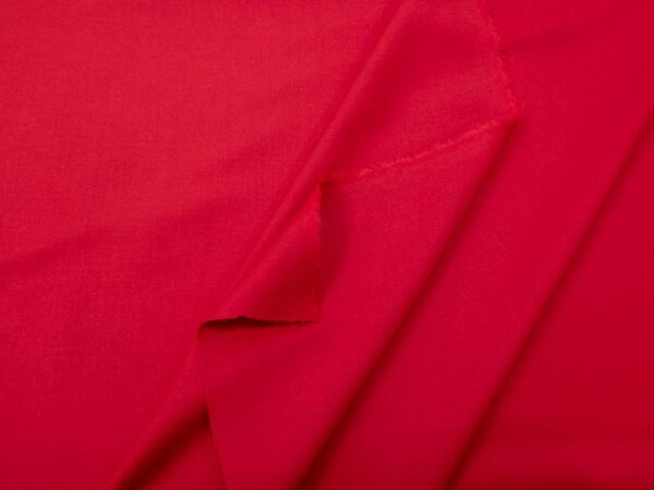 Stoff Wollgabardine himbeerrot