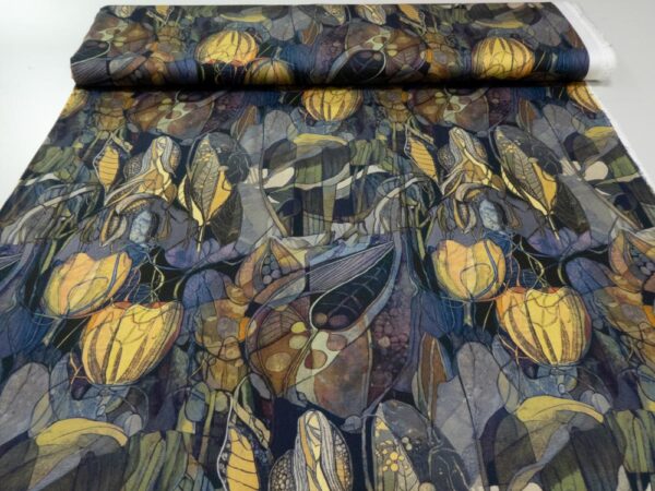 Stoff Viskose Art Deco Herbst – Bild 2
