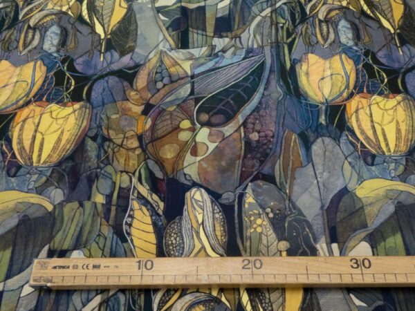 Stoff Viskose Art Deco Herbst – Bild 3