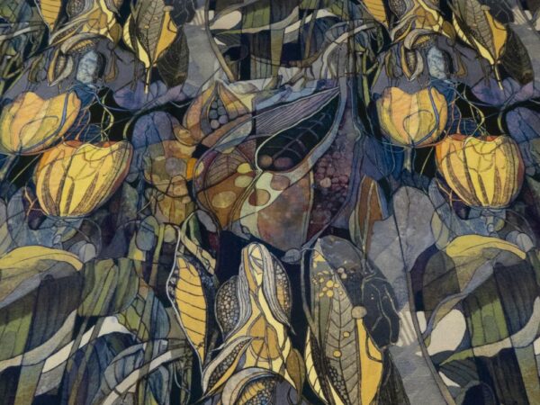 Stoff Viskose Art Deco Herbst