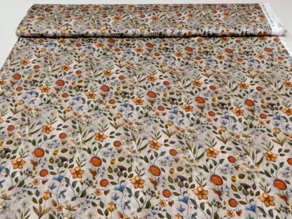 Stoff Viskose herbstliche Blumenauswahl – Bild 3