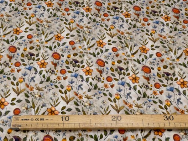 Stoff Viskose herbstliche Blumenauswahl – Bild 4