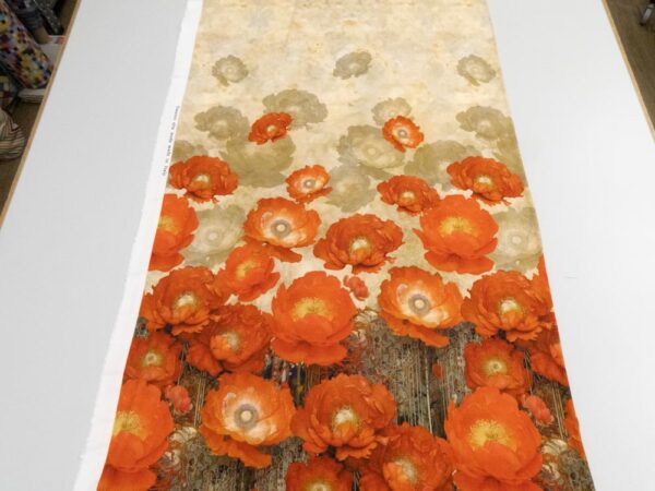 Stoff Vi Romanitjersey Blumenmeer rot mit Rapport 140cm – Bild 2