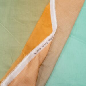 Stoff Baumwolle Voile Farbverlauf mintgrün bis orangebraun