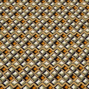 Stoff Wolle el. Zick Zack Quadrat terracotta-grün