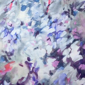 Stoff Baumwolle Voile Blumen Blumen Provence lila