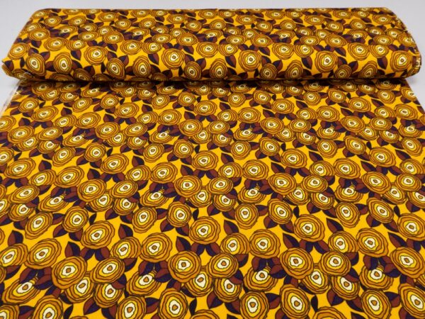Stoff Jersey Baumwolle el. Flowerpower a la 70's – Bild 3