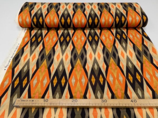 Stoff Wolljacquard el. dünn Rhomben – Bild 4