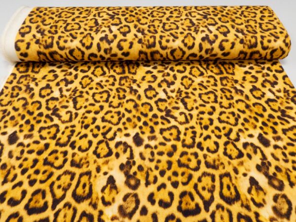 Stoff Wolljacquard el. Leo gelborangebraun – Bild 3