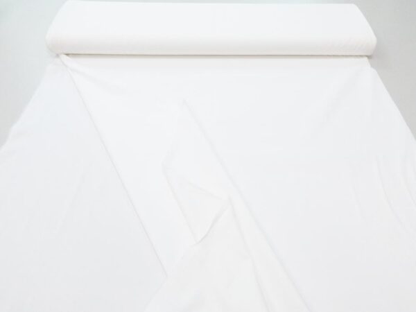 Stoff Baumwollsatin Stretch weiss – Bild 2