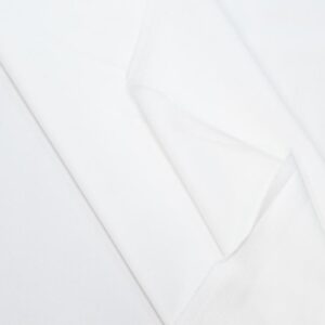 Stoff Baumwollsatin Stretch weiss