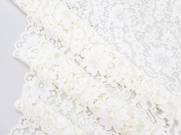 Stoff Spitze Blumen Italien creme – Bild 2