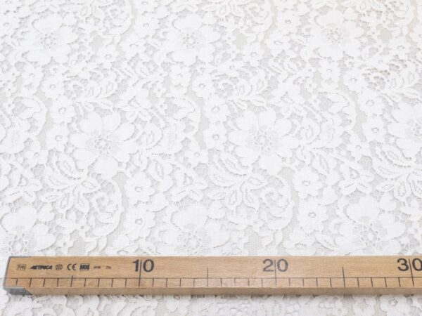 Stoff Spitze Blumen Italien creme – Bild 3