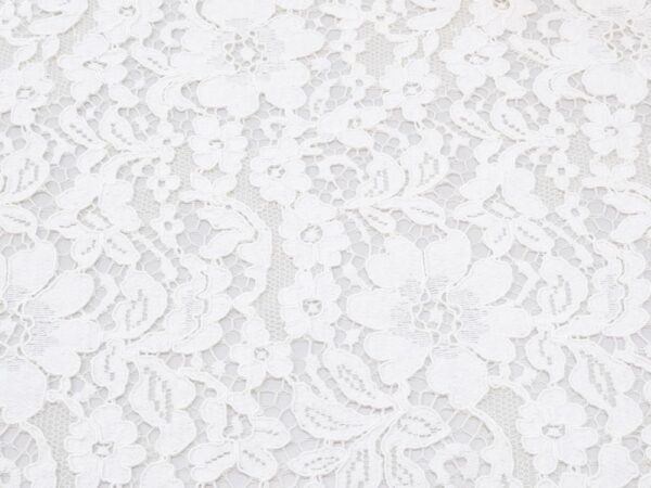 Stoff Spitze Blumen Italien creme