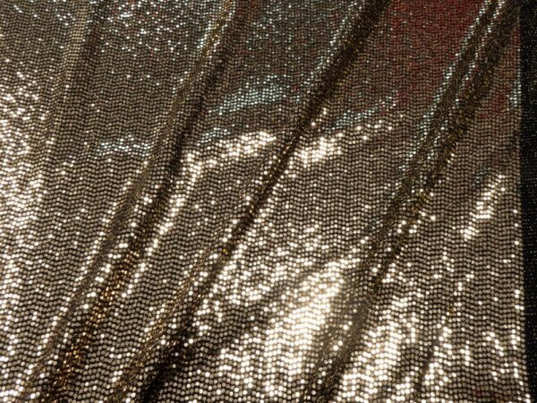 Stoff Pailletten Jersey schwarz gold