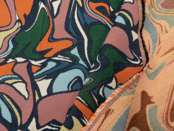 Stoff Jacquard 60's Farbexplosion – Bild 2
